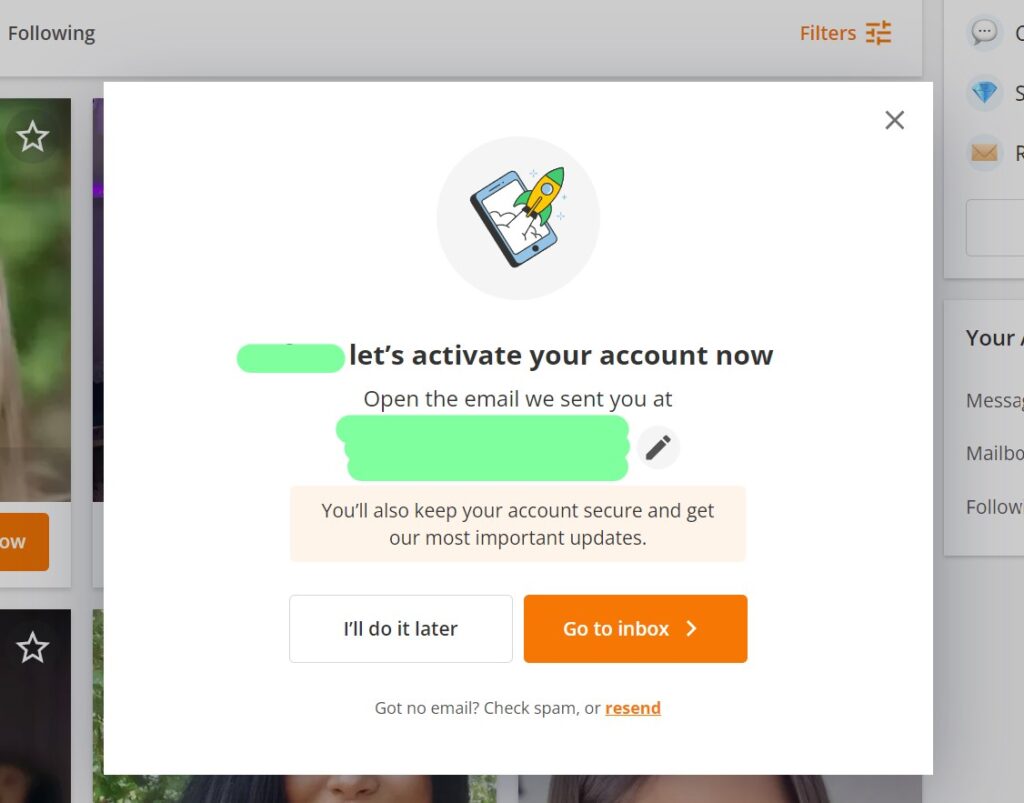 account verification JollyRomance